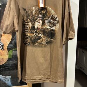 Harley-Davidson Tan Lone Wolf Graphic Tee